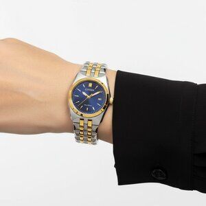 NWT Authentic Citizen Corso Eco-Drive Blue Dial Two-tone Women's Watch